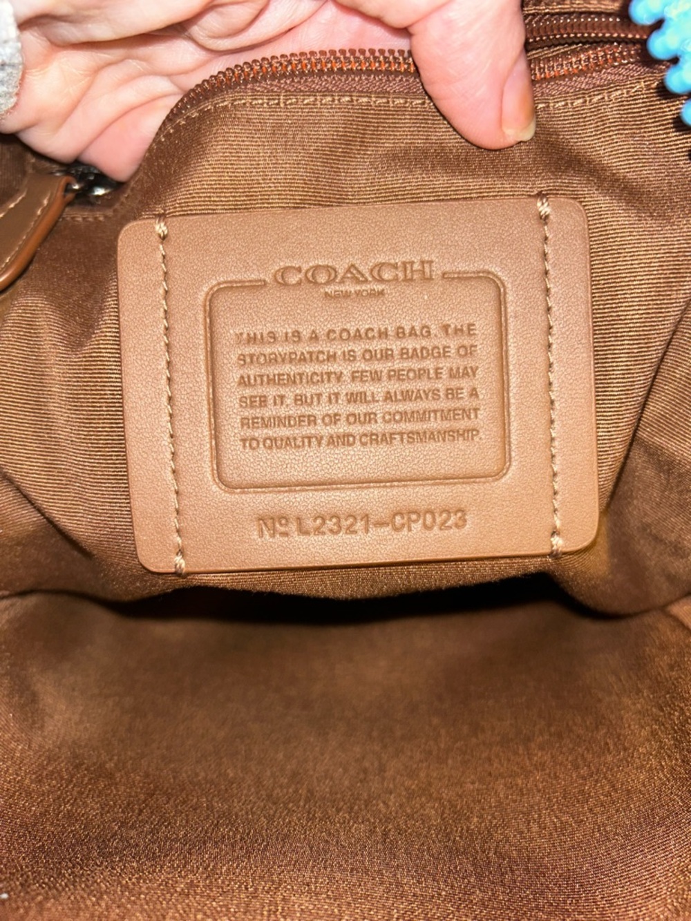 Coach Men's Leather Sling Bag - Bright Blue, Like new condition! - Picture 13 of 14